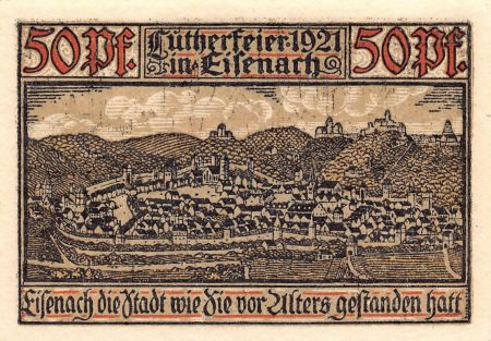 Allemagne ALLEMAGNE  EISENACH - 50 PFENNIG 1921