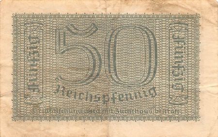 Allemagne ALLEMAGNE  IIIe REICH - 50 PFENNIG 1939 / 1944 - TB