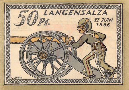 Allemagne ALLEMAGNE  LANGENSALZA - 50 PFENNIG 1921