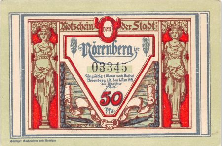 Allemagne ALLEMAGNE  NÖRENBERG - 50 PFENNIG 1921