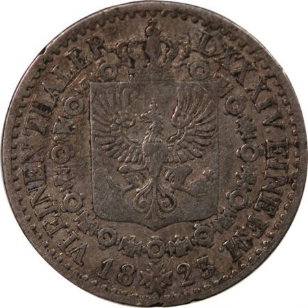 Allemagne ALLEMAGNE  PRUSSE  FRIEDRICH WILHELM III - 1/6 THALER 1823 A BERLIN