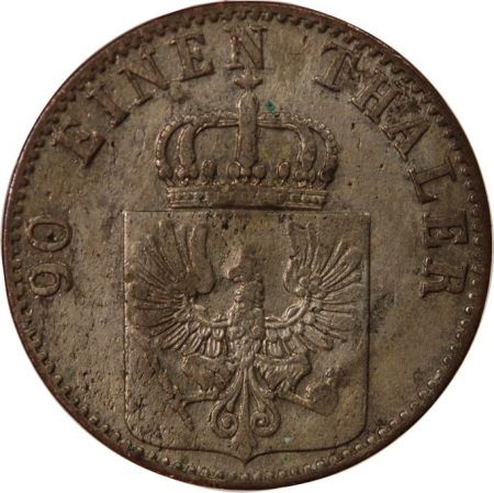 Allemagne ALLEMAGNE  PRUSSE  WILHELM Ier - 4 PFENNINGE 1863 A BERLIN