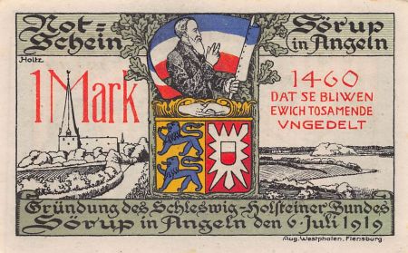 Allemagne ALLEMAGNE  SÖRUP - 1 MARK 1919