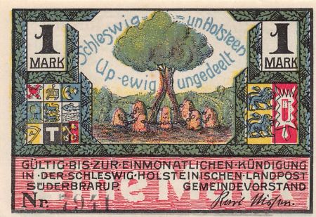 Allemagne ALLEMAGNE  SUDERBRARUP - 1 MARK 1920