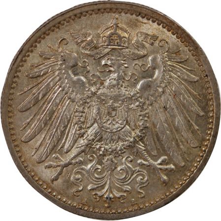 Allemagne ALLEMAGNE, WILHELM II - 1 MARK ARGENT 1914 E MÜLDENHUTTEN