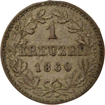 Allemagne Francfort - 1 Kreuzer Argent - 1860