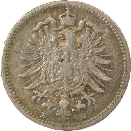 Allemagne Guillaume I - 20 Pfennig Argent - 1875 E Muldenhütten