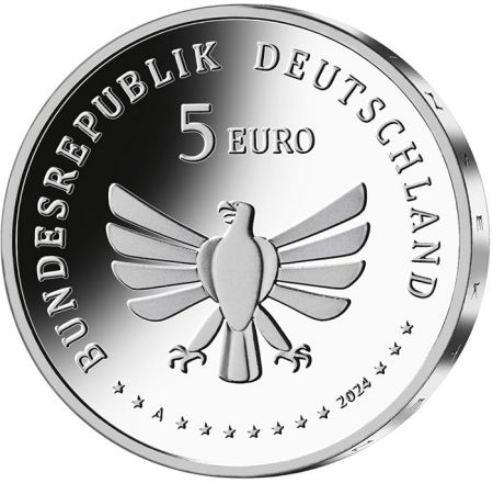 Allemagne Sauterelle verte - 5 Euros couleur 2024