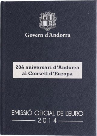 Andorre 2 Euros, 20 ans Conseil de l\'Europe BE coincard DISPO