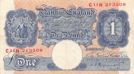 Angleterre 1 Pound - Angleterre - Britannia - 1940-1948