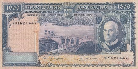 Angola 1000 Escudos - A. Tomas - barrage - 10-06-1970 - Série 30tT