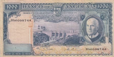 Angola 1000 Escudos - A. Tomas - barrage - 10-06-1970 - Série 55aA