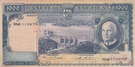 Angola 1000 Escudos - A. Tomas - barrage - 10-06-1970 - Série 63aA