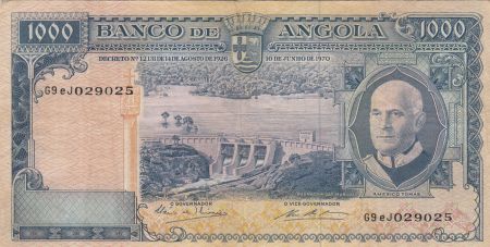 Angola 1000 Escudos - A. Tomas - barrage - 10-06-1970 - Série G9eJ