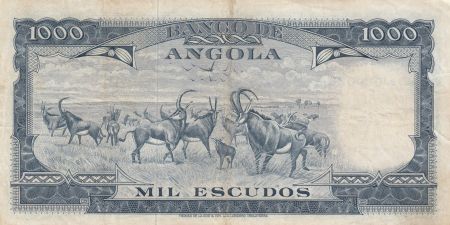 Angola 1000 Escudos - A. Tomas - barrage - 10-06-1970 - Série G9eJ