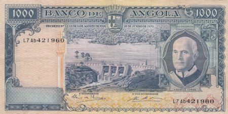 Angola 1000 Escudos - A. Tomas - barrage - 10-06-1970 - Série L7Ab