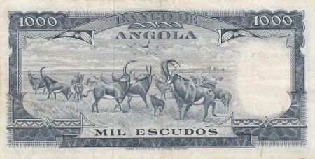 Angola 1000 Escudos - A. Tomas - barrage - 10-06-1970 - Série n6Xc