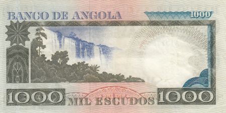 Angola 1000 Escudos - L. de Camoes - Cascade - 10-06-1973 - Série AI