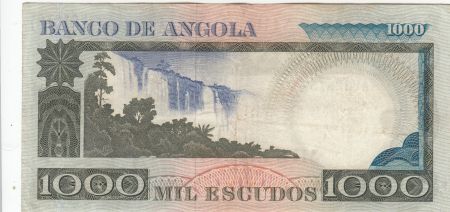 Angola 1000 Escudos - L. de Camoes - Cascade - 10-06-1973 - Série AU