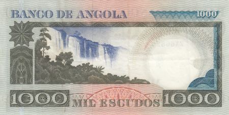 Angola 1000 Escudos - L. de Camoes - Cascade - 10-06-1973 - Série ZX