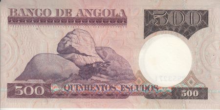 Angola 500 Escudos -  L. de Camoes - Rochers - 10-06-1973 - Série BS