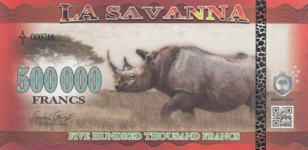 Animaux 500000 Francs, La Savana - Rhinocéros - 2016