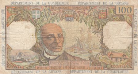 Antilles Françaises 100 Francs Victor Schoelcher - ND (1964) - Série T.1 - TTB - P.10a - 1ère signatures