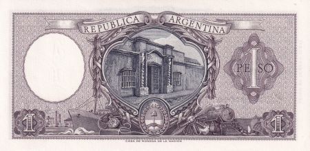 Argentine 1 Peso - Justice - ND (1952-1955) - Lettre D