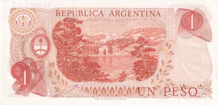 Argentine 1 Peso Général Manuel Belgrano - Bariloche-Llao-Llao - 1970-1973- Série F