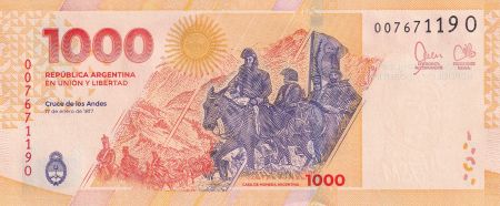 Argentine 1000 Pesos - José Francisco de San Martin - 2023 - Lettre O