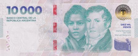 Argentine 10000 Pesos - Maria Remedios del Valle - Manuel Belgrano - Jura a la Bandera - 2024 - Lettre E