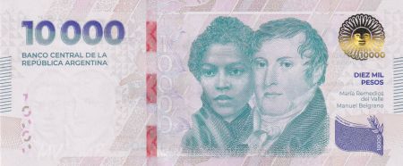 Argentine 10000 Pesos - Maria Remedios del Valle - Manuel Belgrano - Jura a la Bandera - Lettre A -2024