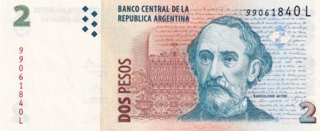 Argentine 2 Pesos Bartolomé Mitre - Musée - 2012 - Série L