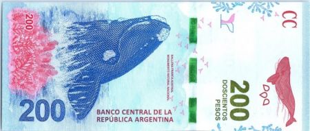 Argentine 200 Pesos Baleine - Nouvelles séries - 2016