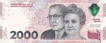 Argentine 2000 Pesos - Ramon Carillo et Cecilia Grierson - 2023 - Lettre A