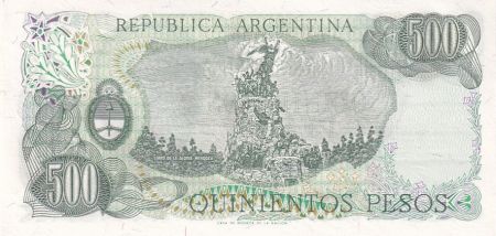 Argentine 500 Pesos - J. San Martin - Montagne de la gloire - ND (1982) - Série D