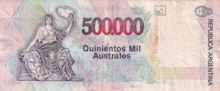 Argentine 500000 Australes, M. Manuel Quitana  - 1991 - Série B