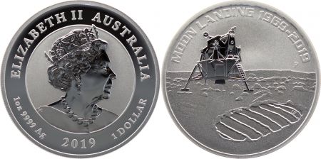 Australie 1 Dollar Elisabeth II - 50 ans Alunissage 2019 - 1 Once 2019