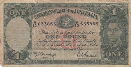 Australie 1 Pound - George VI - Travailleurs - Série H/12 - 1942