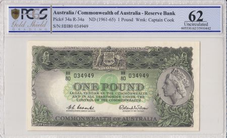 Australie 1 Pound Elizabeth II - C. Sturt, H. Hume - 1961/65 - PCGS 62