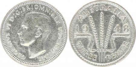 Australie 3 Pence Georges VI - 1948