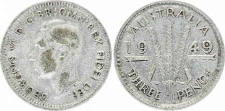 Australie 3 Pence Georges VI - 1949