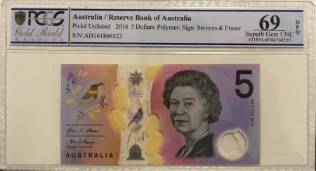 Australie 5 Dollars Elisabeth II - Parlement - 2016 Polymer - PCGS 69 OPQ