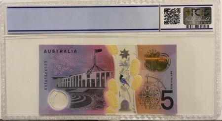 Australie 5 Dollars Elisabeth II - Parlement - 2016 Polymer - PCGS 69 OPQ