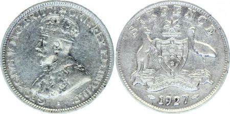 Australie 6 Pence George V - 1927