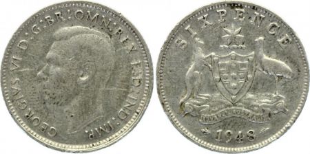 Australie 6 Pence George VI - 1948