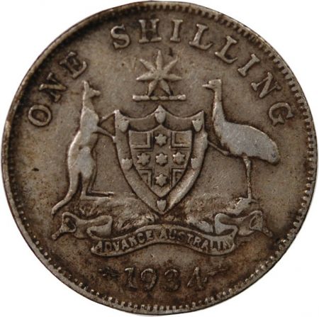 Australie AUSTRALIE, GEORGE V - SHILLING ARGENT 1934 MELBOURNE