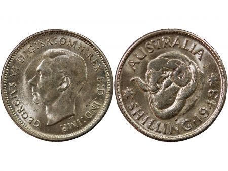 Australie AUSTRALIE, GEORGE VI - SHILLING ARGENT 1943 S SAN FRANCISCO