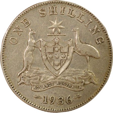 Australie George V - 1 Shilling Argent - 1936 Londres