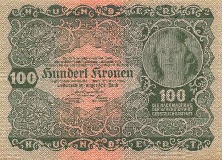 Autriche 100 Kronen - Autriche - 1922